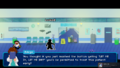 Edega scolding the player for button mashing on a locked level.