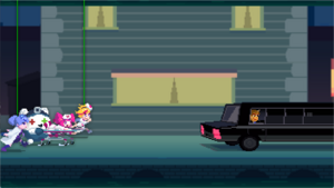 Screenshot of the level Blackest Luxury Car
