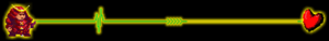 A classic row with yellow glow and syncopation arrows on the 6th beat.