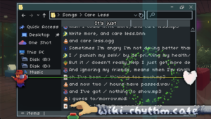 Screenshot of the level wish i could care less