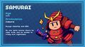 Samurai's character description.