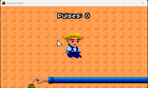 Screenshot of the level Samurai Clicker (Rhythm Samurai)